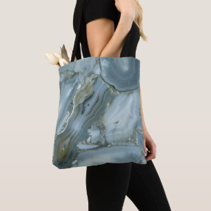Blauer Marmorstein Tasche