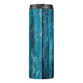 Blauer Marmorstein Thermosbecher (Rückseite)