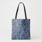 Blauer Marmorwirbel-Abstrakt Tasche (Vorderseite)