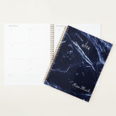Blauer Marmorwirbel mit individuellem Planner Planer (Anzeige)