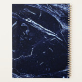 Blauer Marmorwirbel mit individuellem Planner Planer (Rückseite)