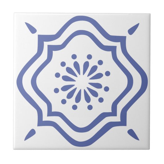 Blauer marokkanischer Kachel 6 (Vorderseite)