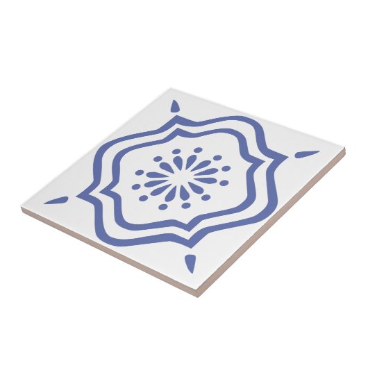 Blauer marokkanischer Kachel 6 (Seite)