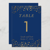 Blauer Marsch und Gold Einladung (Vorne/Hinten)