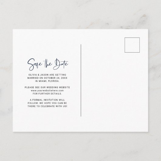 Blauer Marsch und Weiß| Foto Ankündigungspostkarte (Rückseite)