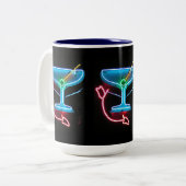 Blauer Martini Zweifarbige Tasse (Vorderseite Links)
