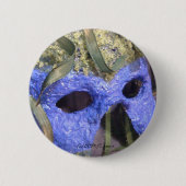 Blauer Masken-Knopf Button (Vorderseite)
