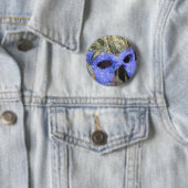 Blauer Masken-Knopf Button (Beispiel)