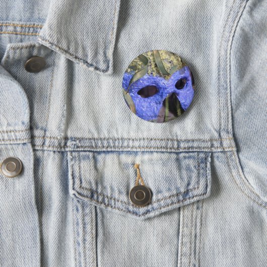 Blauer Masken-Knopf Button (Beispiel)