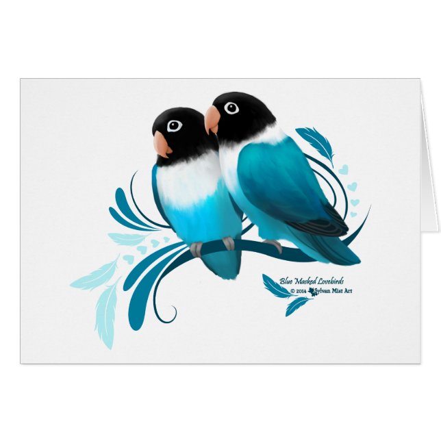 Blauer Maskenlovebirds (Vorderseite (Horizontal))