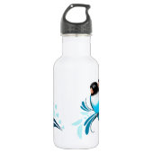 Blauer Maskenlovebirds Edelstahlflasche (Vorderseite)