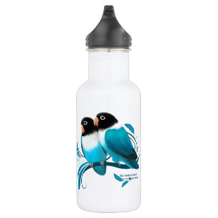 Blauer Maskenlovebirds Edelstahlflasche