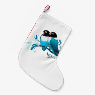 Blauer Maskenlovebirds Kleiner Weihnachtsstrumpf