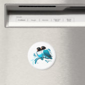 Blauer Maskenlovebirds Magnet (In Situ (Geschirrspüler))