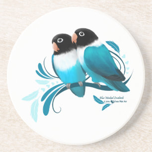 Blauer Maskenlovebirds Untersetzer