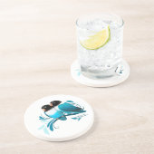 Blauer Maskenlovebirds Untersetzer (Seite)