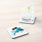 Blauer Maskenlovebirds Untersetzer (Rechte Seite)