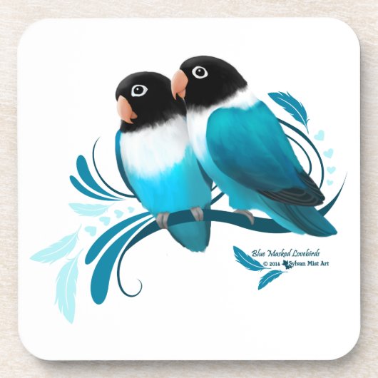 Blauer Maskenlovebirds Untersetzer (Vorderseite)