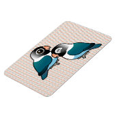 Blauer maskierter Lovebird Adorable Pair Magnet (Linke Seite)