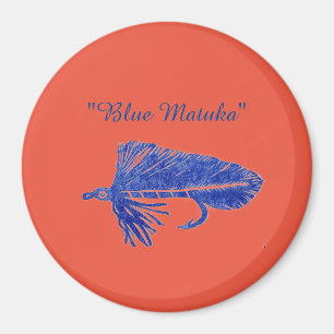 Blauer Matuka Ausläufer, Fliegenfischen, Fliege, Magnet