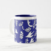 BLAUER MEERBLICK ZWEIFARBIGE TASSE (Vorderseite Links)