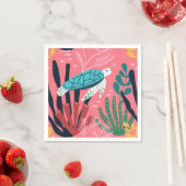 Blauer Meeresschildkröte Serviette (Beispiel)