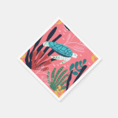 Blauer Meeresschildkröte Serviette (Ecke)