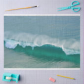 BLAUER MEERESWEGE AM STRAND AM SOMMERTAG SEIDENPAPIER (Basteln)