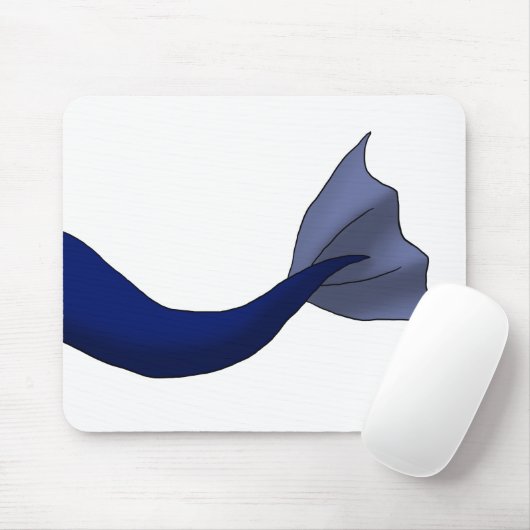 Blauer Meerjungfrau-MitternachtsSchwanz Mousepad (Mit Mouse)