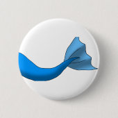Blauer Meerjungfrau-Schwanz Button (Vorderseite)