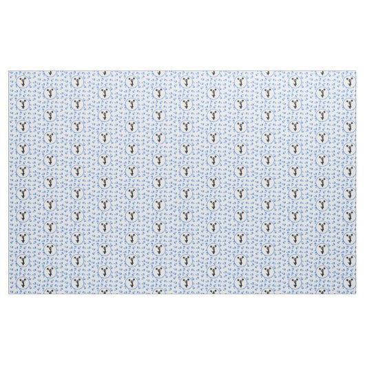 Blauer Megaphon-Cheerleader-Entwurf Stoff (Yard (91,4 cm))