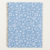 Blauer Memphis-Muster-Planer Planer (Vorderseite)