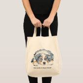 Blauer Merle australischer Schäfer-Welpe Tragetasche (Vorderseite (Produkt))