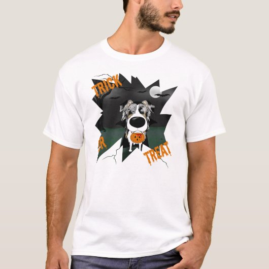 Blauer Merle australischer T-Shirt (Vorderseite)