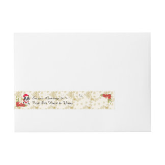 Blauer Merle australischer Weihnachtswelpe Rundum-Adressaufkleber