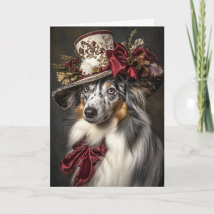Blauer Merle Collie Weihnachten Eleganter viktoria
