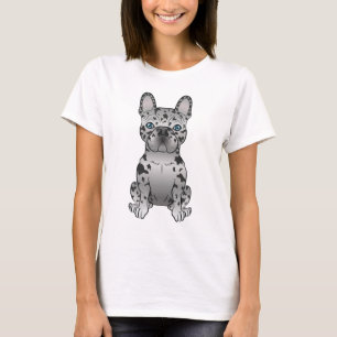 Blauer Merle Französische Bulldogge / Frenchie Car T-Shirt