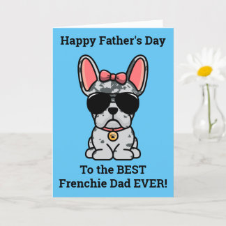 Blauer Merle Französischer Bulldog Vatertag Card Karte