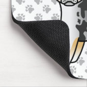 Blauer Merle glatter Coat Chihuahua Dog & Paws Mousepad (Ecke)