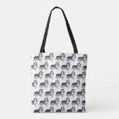 Blauer Merle Shetland Schafhund und Knochen & Name Tasche (Rückseite)