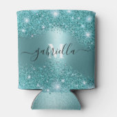 Blauer Metal und Glitzer Dosenkühler (Rückseite)