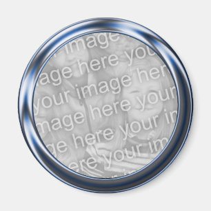Blauer MetallFoto-Rahmen Magnet