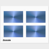 Blauer metallischer Look Blank Trendy Template Ele Rechteckiger Aufkleber (Blatt)