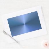 Blauer metallischer Look Blank Trendy Template Ele Rechteckiger Aufkleber (Umschlag)