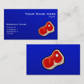Blauer Metzgersteak Visitenkarte (Vorne/Hinten)