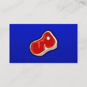 Blauer Metzgersteak Visitenkarte (Rückseite)