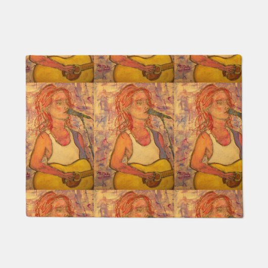 Blauer Mikrofonsongress Fußmatte (Vorderseite)