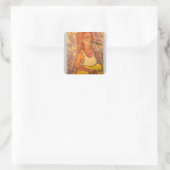 Blauer Mikrofonsongress Quadratischer Aufkleber (Tasche)