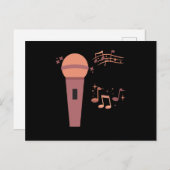 Blauer Mikrofonton Postkarte (Vorne/Hinten)