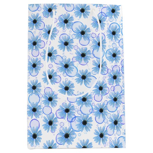 Blauer Milchzucker und Blasen Mittlere Geschenktüte (Vorderseite)